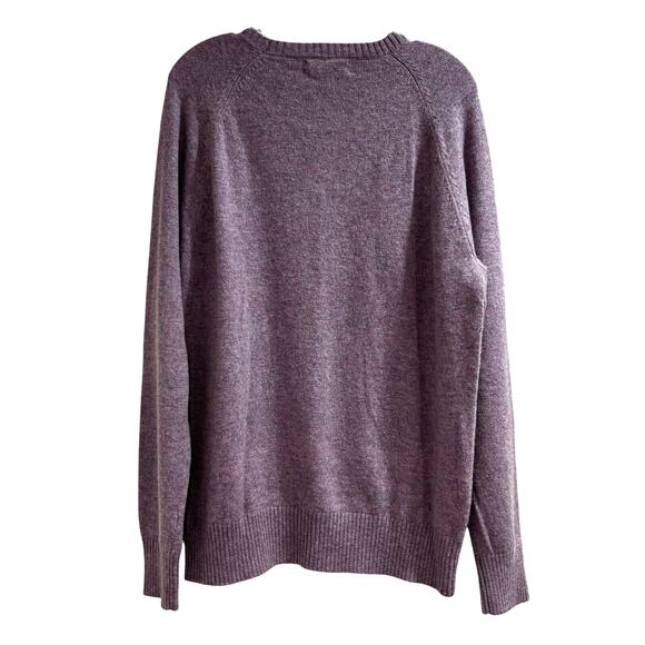 NWT J. Crew Mercantile men's pullover sweater M marled purple gray wool blend - Picture 5 of 7